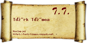 Türk Tímea névjegykártya
