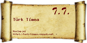 Türk Tímea névjegykártya