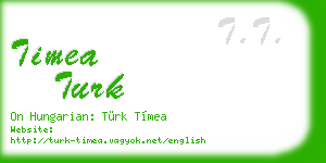 timea turk business card